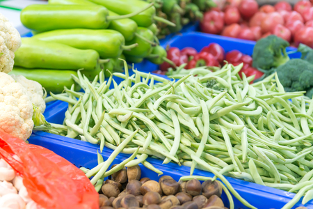 Fresh vegetables at marketの写真素材