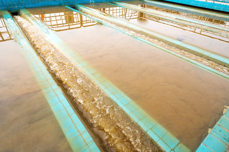 Water cleaning facility outdoors