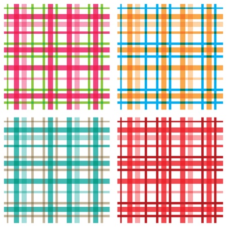 Plaid patternsのイラスト素材