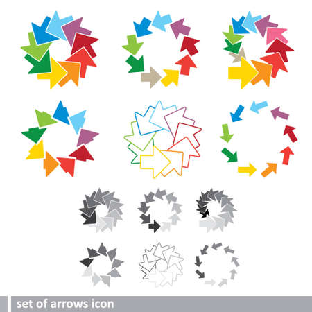 set of arrows iconのイラスト素材