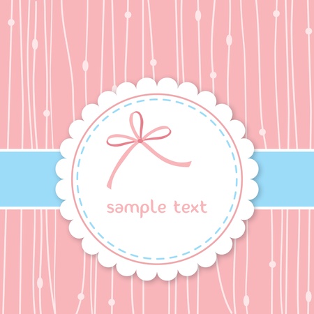 cute card with bowのイラスト素材