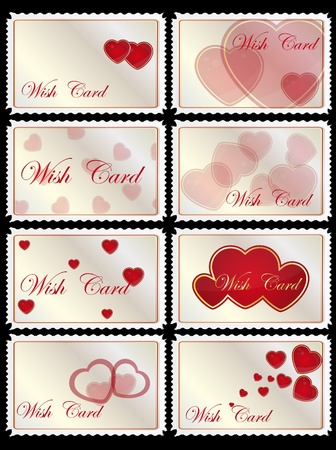 gift card with heartsのイラスト素材