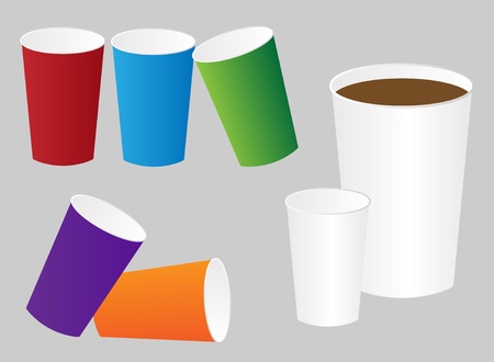 paper cupsのイラスト素材