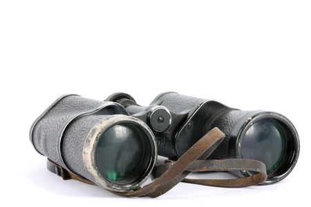 Black Binoculars with white backgroundの写真素材
