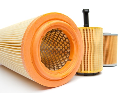 Filters for car isolated on a white backgroundの写真素材