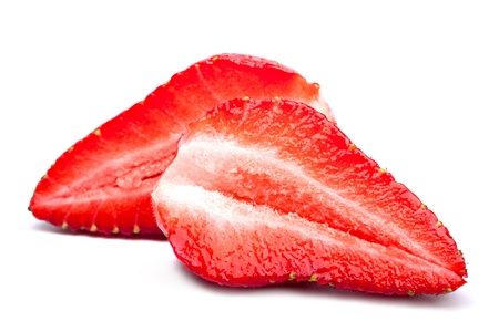 Strawberries isolated on white backgroundの写真素材