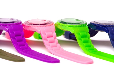 Colorful watchesの写真素材