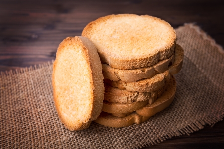 toasted bread and wheatの写真素材