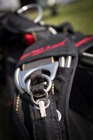 Skydiving parachutes ready to international competition の写真素材