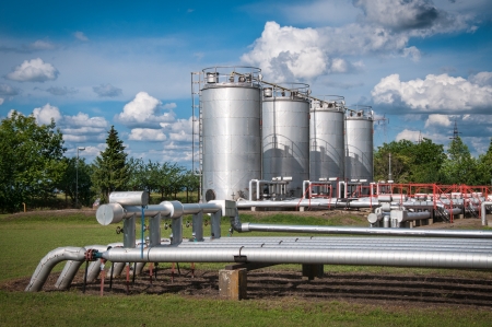 Oil and gas processing plantの写真素材