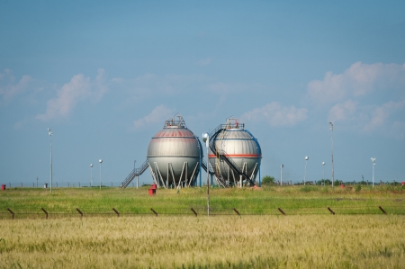 Oil and gas processing plantの写真素材