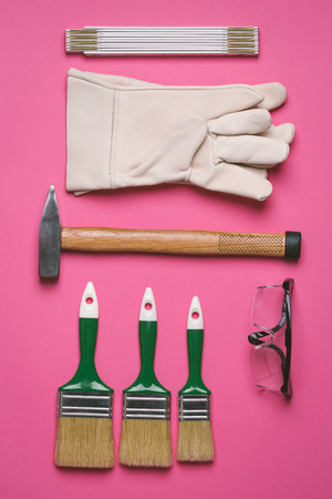 Set of construction toolsの写真素材