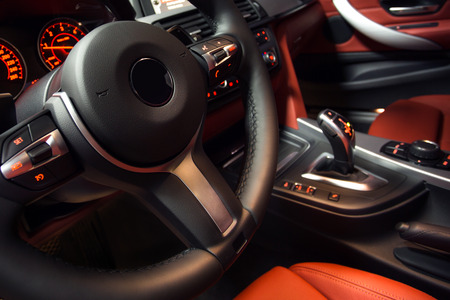 Modern car interiorの写真素材