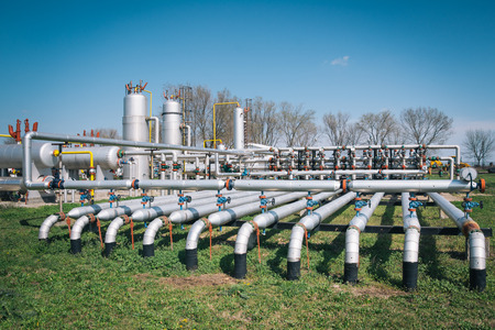 Oil and gas processing plantの写真素材