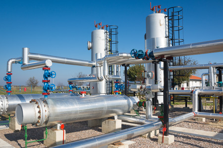 oil and gas processing plantの写真素材
