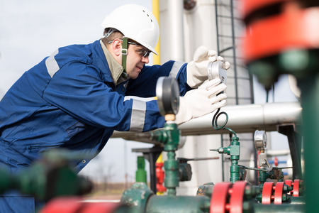 Gas Production Operatorの写真素材