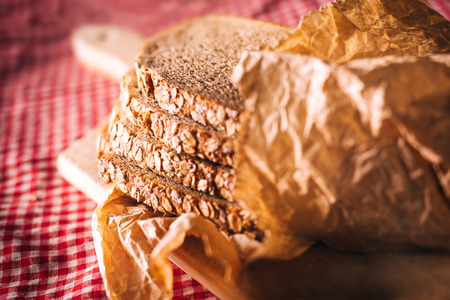 Fresh bread on the plate