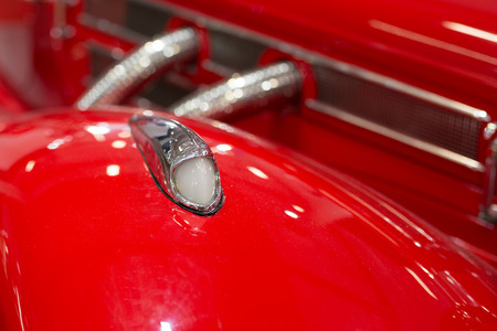 Red historic car