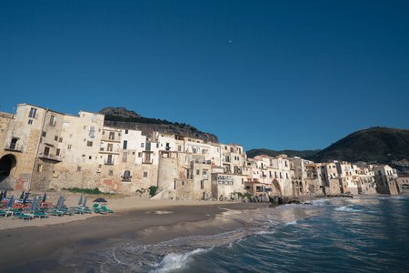 View on old houses in Cefaluの写真素材