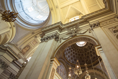 Interior of Metropolitan Cathedral of the Assumption of Virgin Mary is the cathedral church of the Roman Catholic Archdiocese of Palermo.のeditorial素材