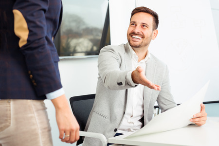 Business people in modern officeの写真素材