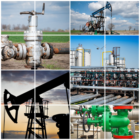 Oil And Gas Industry. Industrial. Manufacturing photo collageの写真素材
