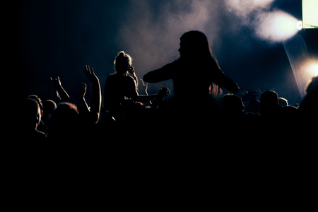 Crowd at concert - summer music festival
