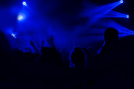 Crowd at concert - summer music festivalの写真素材