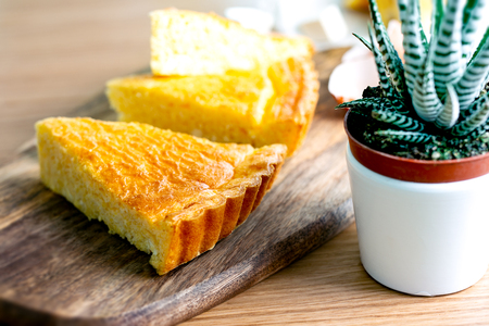 Bread made by corn on table