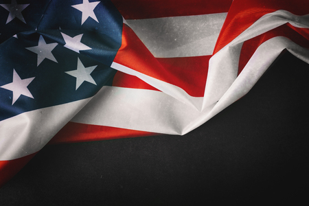 A vintage flag of the United States of America for Veteran's dayの写真素材