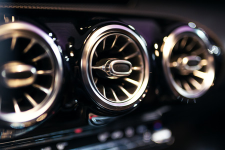 Interior of a modern car, Car Air Conditionerの写真素材
