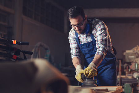 Carpenter finishing workの写真素材