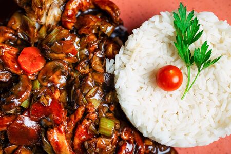 Traditional Chinese Food. Top view.の写真素材