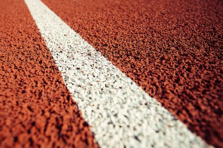 Detail of a running track in a stadium