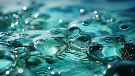 Water splashes and ripples close-up. Abstract background.の素材