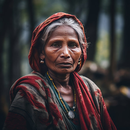 Portrait of a poor womanの素材