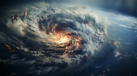 Fantasy planet in space. Abstract space background. 3d renderingの素材