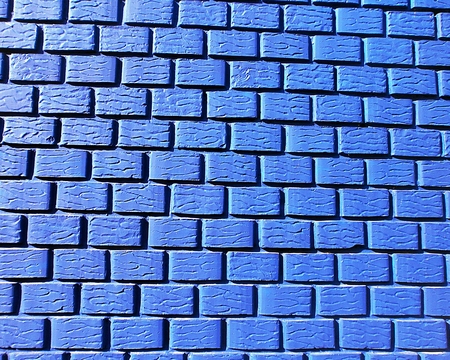 Blue brick, wall background ,texturesの写真素材