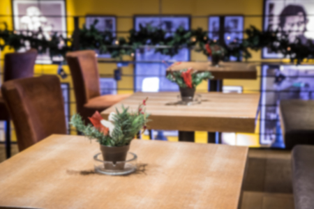 Blurred modern coffee shop for use as background. Cafe restaurant interiorの写真素材