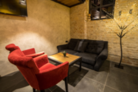 Blurred modern coffee shop for use as background. Cafe restaurant interiorの写真素材