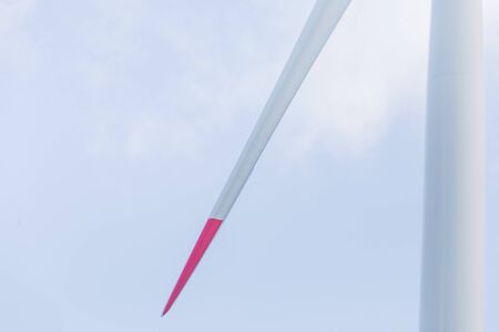 Close up of wind turbine propeller