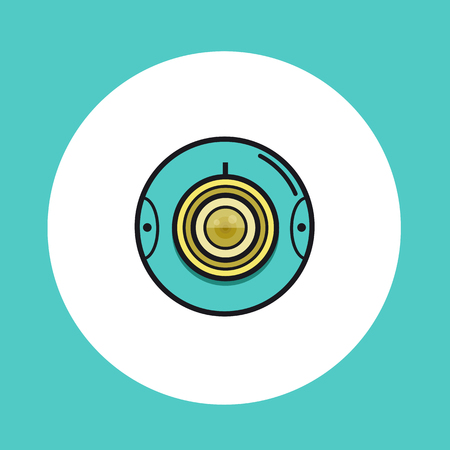 360 video or web round camera icon. vector illustration.のイラスト素材
