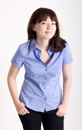 Portrait of a pretty girlの写真素材