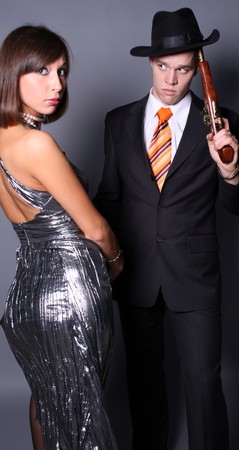 Couple of gangstersの写真素材