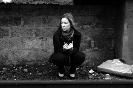 Traveling girlの写真素材