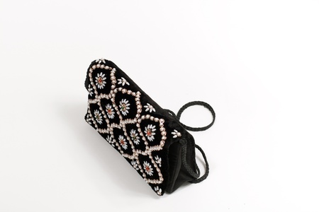 Ethnic hand-bag isolated on white background