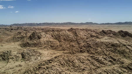 mountain view in the mongolian desertの写真素材