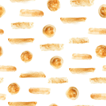 Simple seamless pattern with  golden ink shapes. Loose ink style.の写真素材