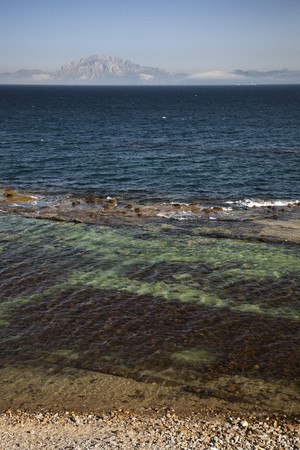 Beaches of Spain in front of Africaの写真素材