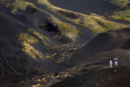 Volcano Mount Etna on Sicily, Italy の写真素材